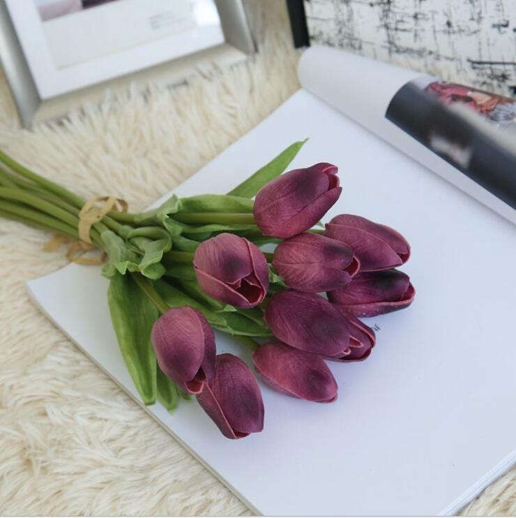 Искусственные цветы Тюльпан пурпурный 30 