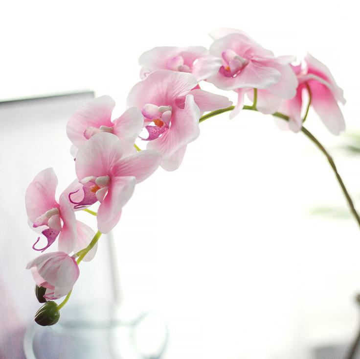 Искусственный цветок Орхидея светло-розовая 96 