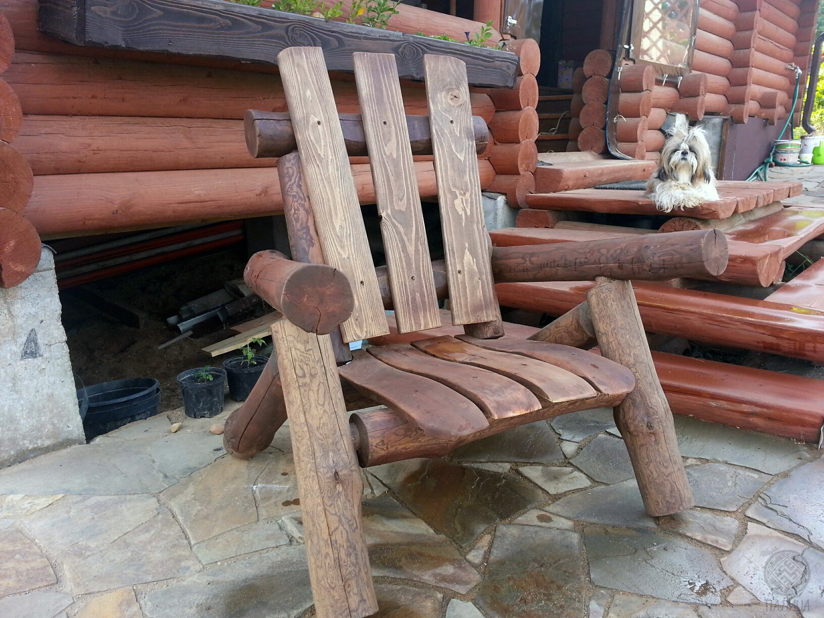 Кресло из массива сосны Браслав