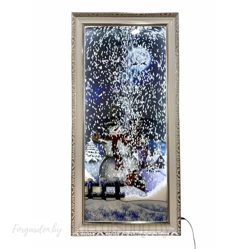 Картина новогодняя Снеговик