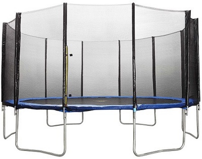 Батут Atlas Sport 490 см - 16ft Basic (6 ног) с внешней сеткой и лестницей