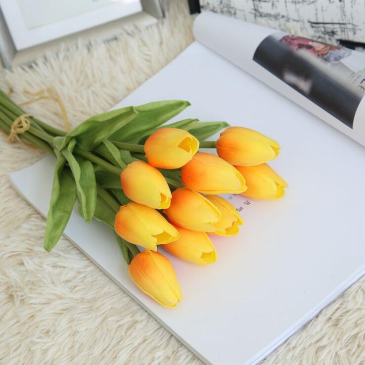Искусственные цветы Тюльпан оранжевый 30 