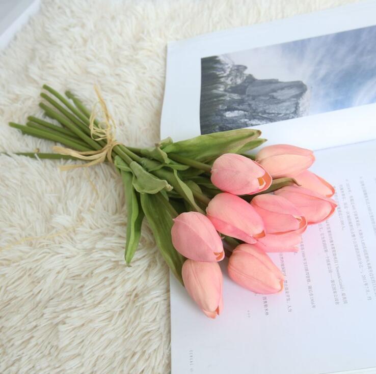 Искусственные цветы Тюльпан розовый 30 