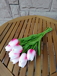 Искусственный цветок Тюльпан 33см. FG-GT-J125-3 розово-малиновый