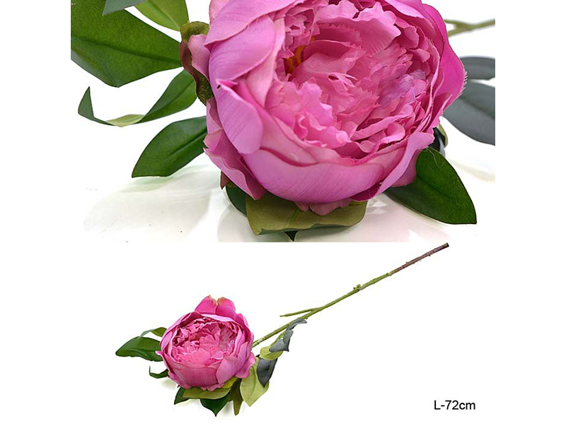 Искусственный цветок Пион 72см. малиновый BN10774