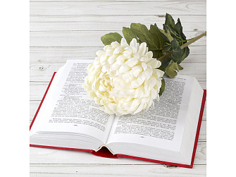 Искусственный цветок Хризантема 73см. белая